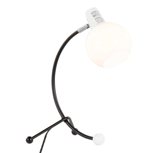 Eileen Contemporary Task Lamp in Black Metal and White Plastic Shade by LumiSource Default -DTYStore