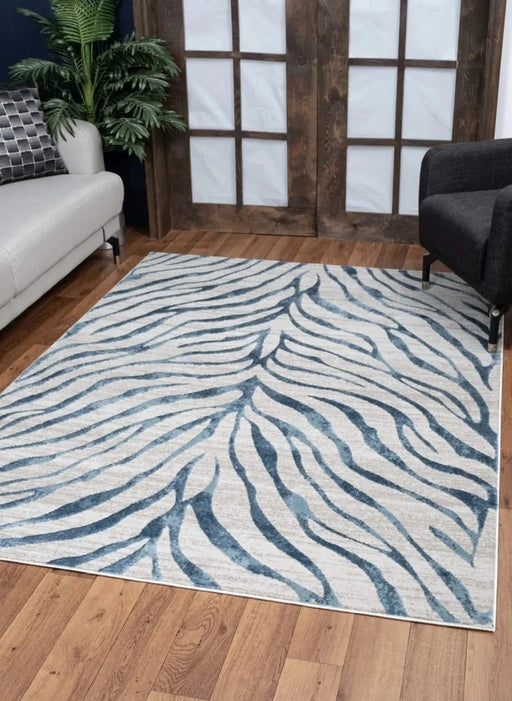 Elegance GC_CNC6006 Blue 5 ft. 3 in. x 7 ft. 3 in. Area Rug Default -DTYStore