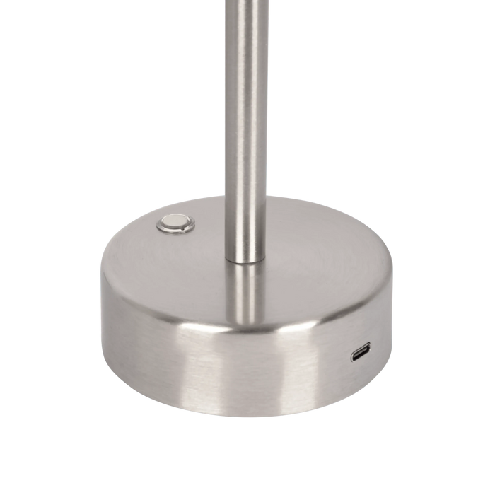 Elegance Rechargeable LED Table Lamp Brushed Nickel LED Touch Switch Default -DTYStore