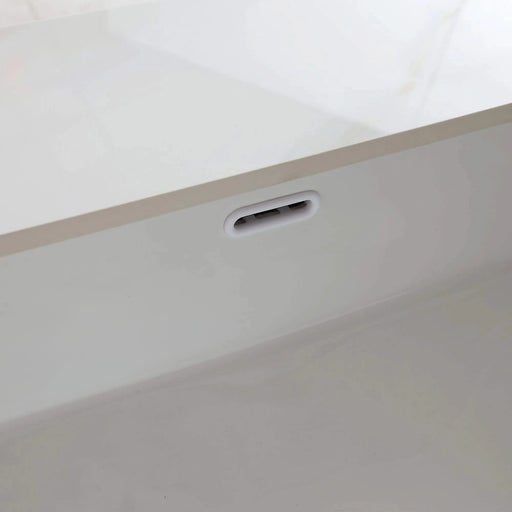 Elegant 37 Inch Carrara White Marble Vanity Top with Undermount Sink and Backsplash Default -DTYStore