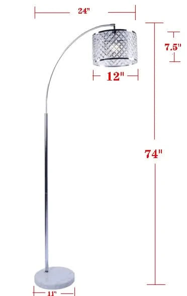 Elegant Crystal Arch Lamp Default -DTYStore