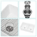 Elegant Dual Mount 32' Undermount Double Bowl Ceramic Kitchen Sink in White Default -DTYStore