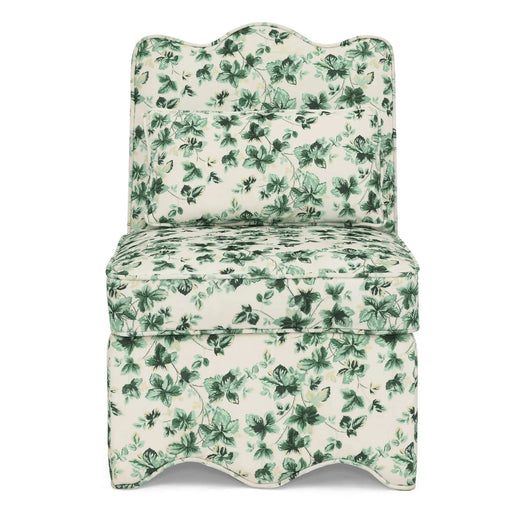 Elegant Flannel Single Dining Chair with Soft Seat Cushion and Backrest, Green, Wood Frame Default -DTYStore