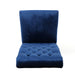 Elegant George Hi-Back KD Dining Chair Set of 2 with Tufted Velvet in Navy Blue Default -DTYStore