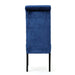 Elegant George Hi-Back KD Dining Chair Set of 2 with Tufted Velvet in Navy Blue Default -DTYStore