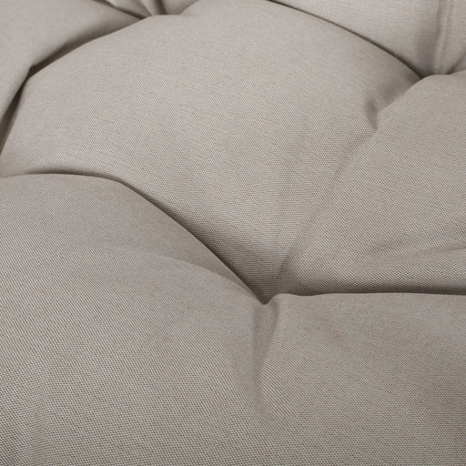 Elegant MALIA Outdoor/Indoor Wicker Hanging Chair with Cushion, Brown+Beige, Faux Rattan, 34.50x25.00x46.25 inches Default -DTYStore