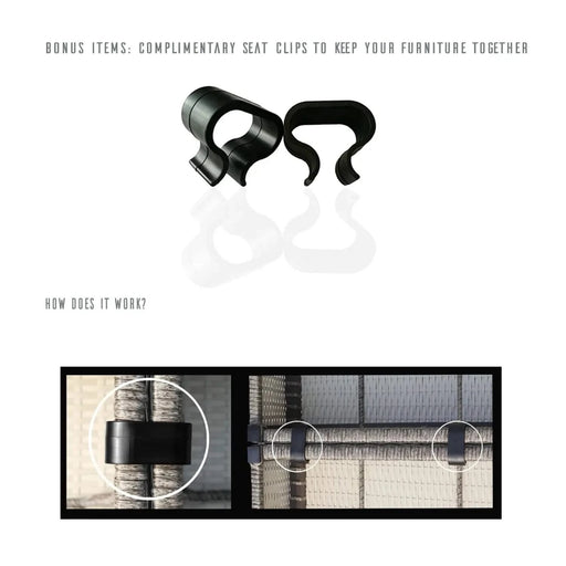 Elegant Outdoor Wicker Seating Set with Cushions - 4-Person, Brown/Gray, Fully Assembled Default -DTYStore