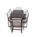 Elegant Patio Dining Set with Removable Cushions in Dark Brown Acacia Wood for Outdoor Spaces Default -DTYStore