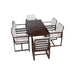 Elegant Patio Dining Set with Removable Cushions in Dark Brown Acacia Wood for Outdoor Spaces Default -DTYStore