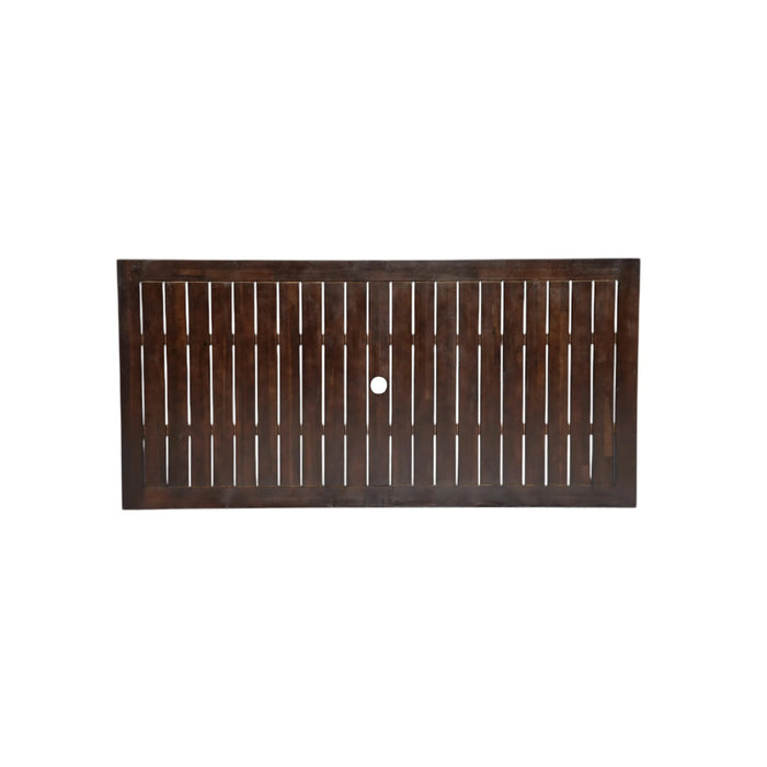 Elegant Patio Dining Set with Removable Cushions in Dark Brown Acacia Wood for Outdoor Spaces Default -DTYStore