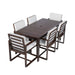 Elegant Patio Dining Set with Removable Cushions in Dark Brown Acacia Wood for Outdoor Spaces Default -DTYStore