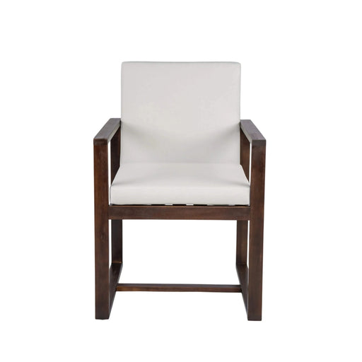 Elegant Patio Dining Set with Removable Cushions in Dark Brown Acacia Wood for Outdoor Spaces Default -DTYStore