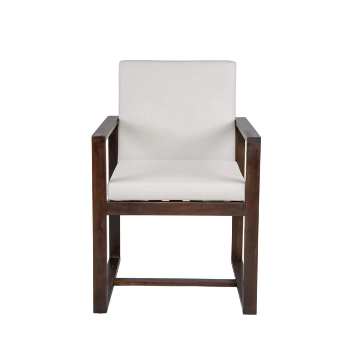 Elegant Patio Dining Set with Removable Cushions in Dark Brown Acacia Wood for Outdoor Spaces Default -DTYStore