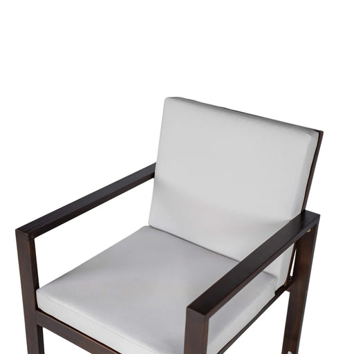 Elegant Patio Dining Set with Removable Cushions in Dark Brown Acacia Wood for Outdoor Spaces Default -DTYStore