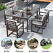 Elegant Patio Dining Set with Removable Cushions in Dark Brown Acacia Wood for Outdoor Spaces Default -DTYStore