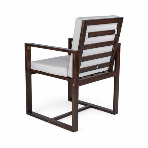 Elegant Patio Dining Set with Removable Cushions in Dark Brown Acacia Wood for Outdoor Spaces Default -DTYStore