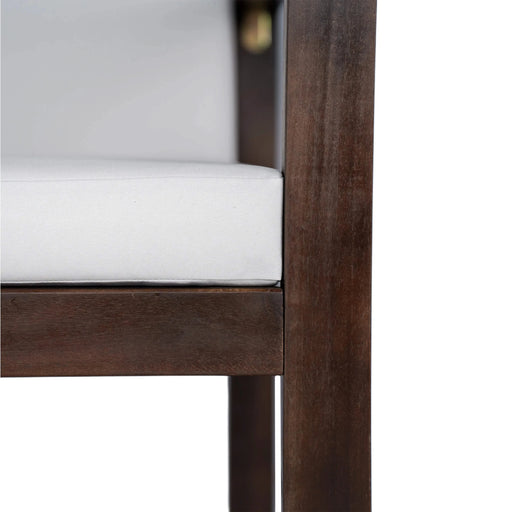 Elegant Patio Dining Set with Removable Cushions in Dark Brown Acacia Wood for Outdoor Spaces Default -DTYStore