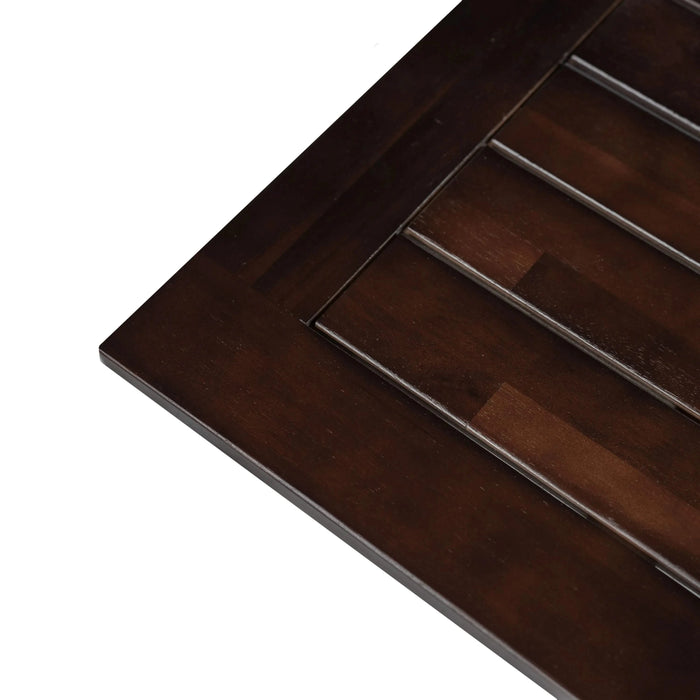 Elegant Patio Dining Set with Removable Cushions in Dark Brown Acacia Wood for Outdoor Spaces Default -DTYStore