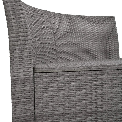 Elegant Patio Furniture Set Outdoor Daybed Rattan Sectional with Cushions and Center Table, Grey, Iron + Rattan Default -DTYStore