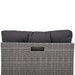 Elegant Patio Furniture Set Outdoor Daybed Rattan Sectional with Cushions and Center Table, Grey, Iron + Rattan Default -DTYStore