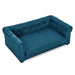 Elegant Rectangle Pet Bed, Durable Elevated Dog Sofa Bed, Comfortable Dog Couch, Blue Foam, 40'*23'*14' Default -DTYStore