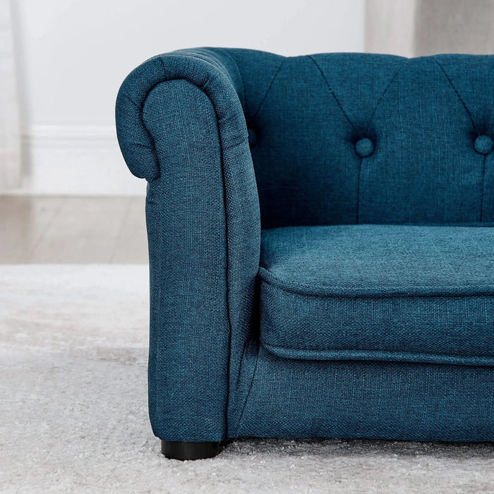 Elegant Rectangle Pet Bed, Durable Elevated Dog Sofa Bed, Comfortable Dog Couch, Blue Foam, 40'*23'*14' Default -DTYStore