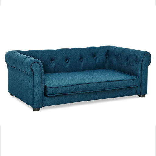 Elegant Rectangle Pet Bed, Durable Elevated Dog Sofa Bed, Comfortable Dog Couch, Blue Foam, 40'*23'*14' Default -DTYStore