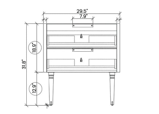 Elena-30F-308T Striped Black Oak Bathroom Vanity WITHOUT Sink, Freestanding Bathroom Cabinet for Modern Bathroom, Pre-assembled Default -DTYStore
