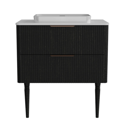 Elena 30 Modern Bathroom Vanity with Sink, Black Luxury Bathroom Vanity with Ample Storage, 2 Soft Close Drawers, 2 in 1 Floating or Freestanding Design, Pre-Assembled Default -DTYStore