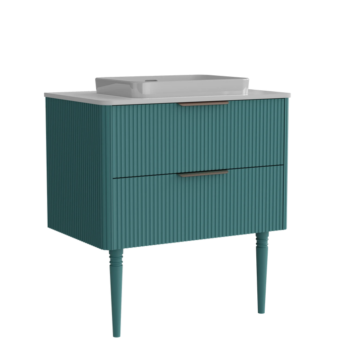 Elena 30 Modern Bathroom Vanity with Sink, Blue Luxury Bathroom Vanity with Ample Storage, 2 Soft Close Drawers, 2 in 1 Floating or Freestanding Design, Pre-Assembled Default -DTYStore