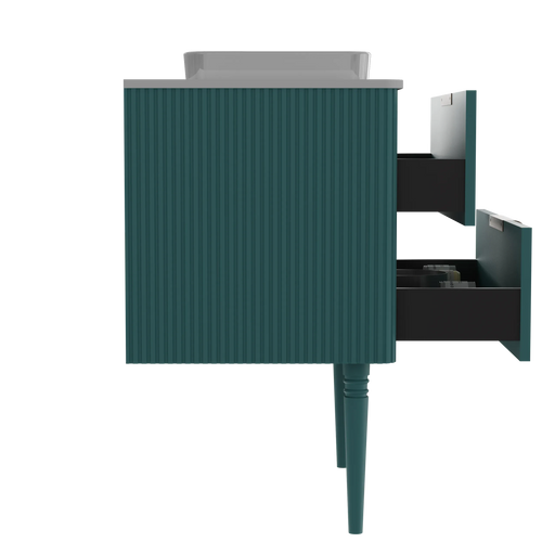 Elena 30 Modern Bathroom Vanity with Sink, Blue Luxury Bathroom Vanity with Ample Storage, 2 Soft Close Drawers, 2 in 1 Floating or Freestanding Design, Pre-Assembled Default -DTYStore