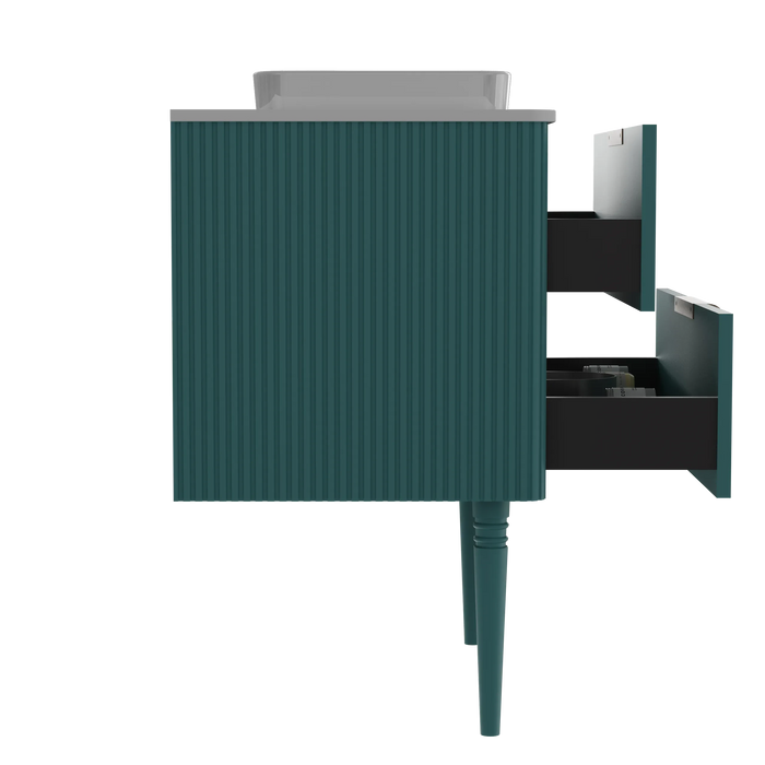 Elena 30 Modern Bathroom Vanity with Sink, Blue Luxury Bathroom Vanity with Ample Storage, 2 Soft Close Drawers, 2 in 1 Floating or Freestanding Design, Pre-Assembled Default -DTYStore