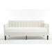 Elena Twin Size Ivory Boucle Upholstered Daybed with Ribbed Tufted Backrest in Lavish Modern Design Default -DTYStore