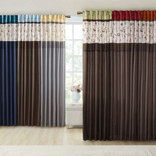 Embroidered Curtain Panel(Only 1 Pc Panel) Default -DTYStore