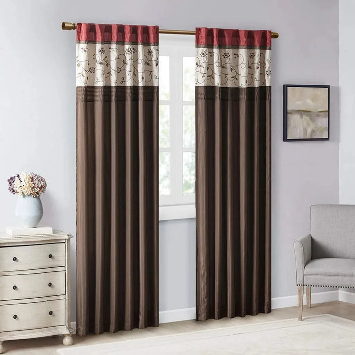Embroidered Curtain Panel(Only 1 Pc Panel) Default -DTYStore