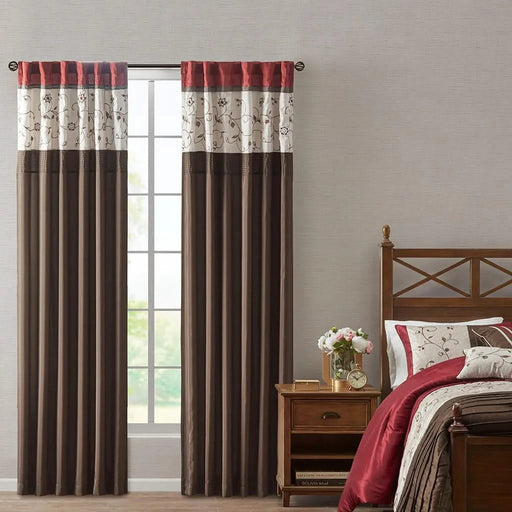 Embroidered Curtain Panel(Only 1 Pc Panel) Default -DTYStore