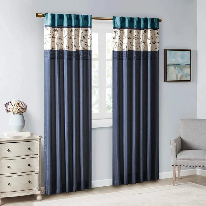 Embroidered Curtain Panel(Only 1 Pc Panel) Default -DTYStore