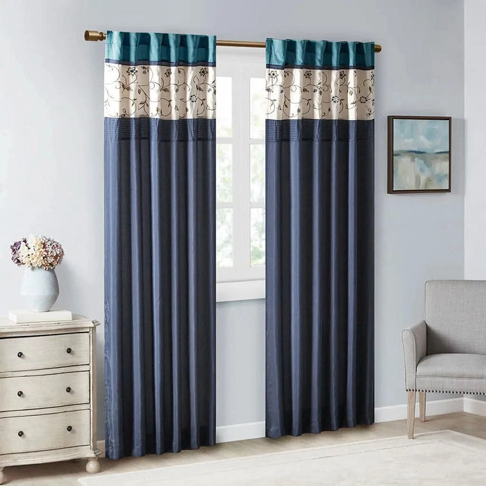 Embroidered Curtain Panel(Only 1 Pc Panel)- DTY Store