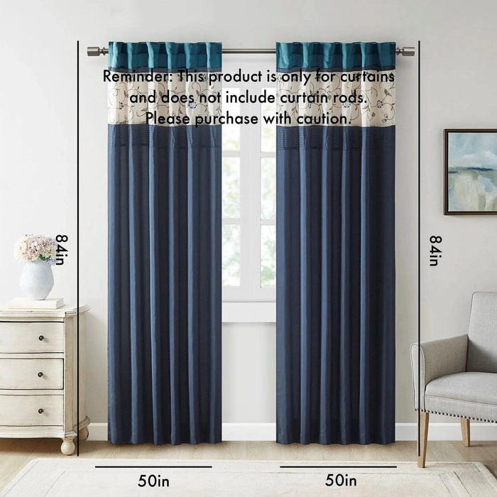 Embroidered Curtain Panel(Only 1 Pc Panel)- DTY Store