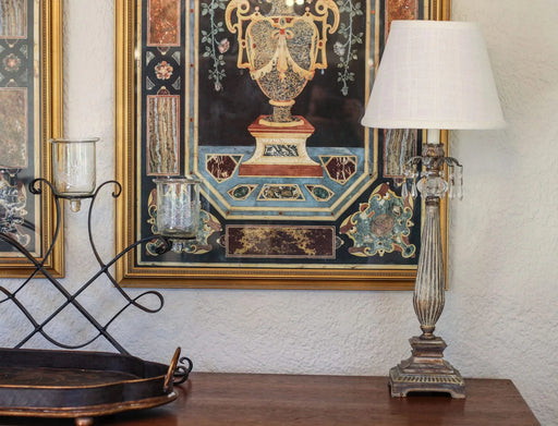 Empire Hardback Lampshade with Bulb Clip, White Fabric Lampshade for Table Lamps, Natural Linen, 5' Top x 8' Bottom x 6.5' Height Default -DTYStore