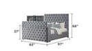 Encore Modern Style Tufted and Upholstered King 4PC Bedroom set made with wood in Gray(CA INVENTORY) Default -DTYStore