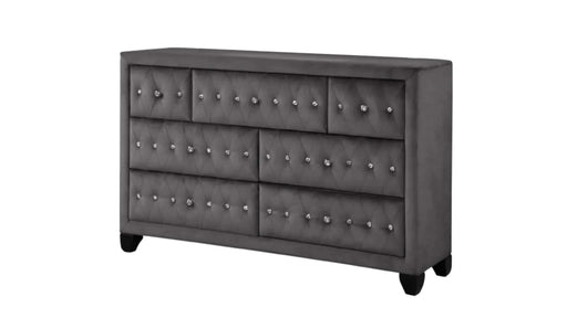 Encore Modern Style Tufted and Upholstered King 4PC Bedroom set made with wood in Gray(CA INVENTORY) Default -DTYStore