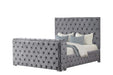 Encore Modern Style Tufted and Upholstered King 5PC Bedroom set made with wood in Gray(CA INVENTORY) Default -DTYStore