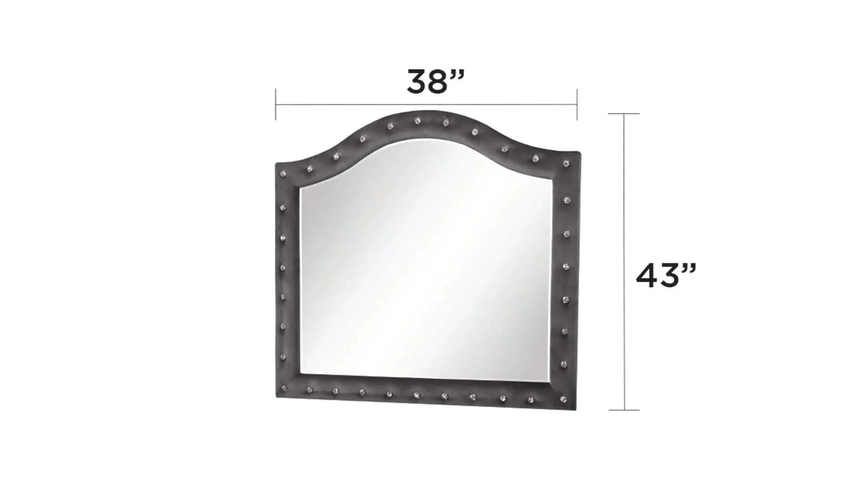 Encore Modern Style Tufted and Upholstered Queen 5PC Bedroom set made with wood in Gray(CA INVENTORY) Default -DTYStore