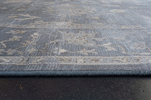 Eno Elmina Blue, Ivory and Beige Viscose Area Rug Default -DTYStore