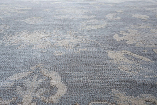 Eno Elmina Blue, Ivory and Beige Viscose Area Rug Default -DTYStore