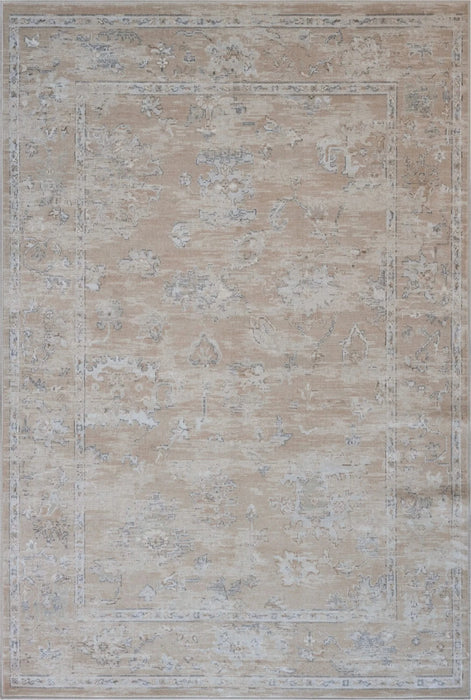 Eno Elmina Brown, Ivory, Taupe and White Viscose Area Rug Default -DTYStore