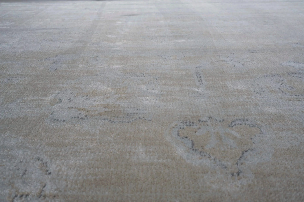 Eno Elmina Brown, Ivory, Taupe and White Viscose Area Rug Default -DTYStore