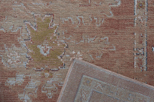 Eno Elmina Rust, Beige, Ivory, and Green Viscose Area Rug Default -DTYStore