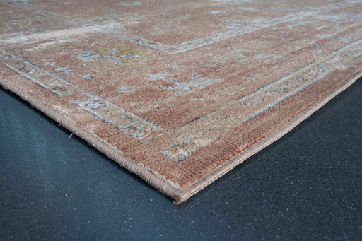Eno Elmina Rust, Beige, Ivory, and Green Viscose Area Rug Default -DTYStore